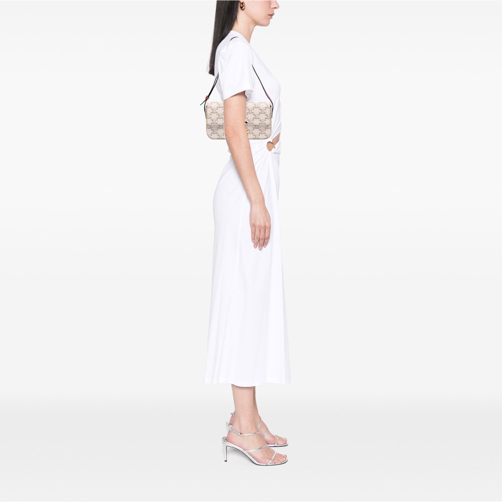 Celine Triomphe Coated Canvas Claude Shoulder Bag - Detail 2