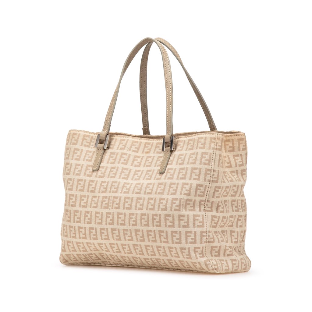 Fendi Zucchino Canvas Tote - Back view