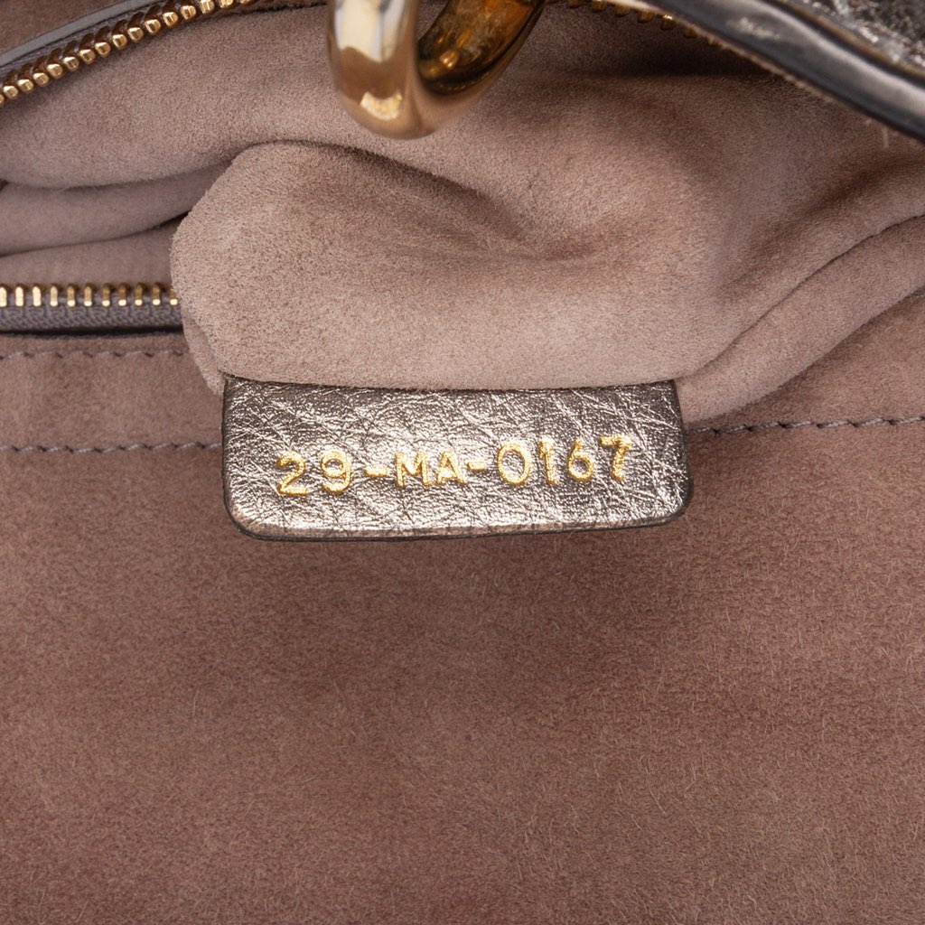 Dior Small Metallic Grained Calfskin Cannage Supple Lady Dior - Side view