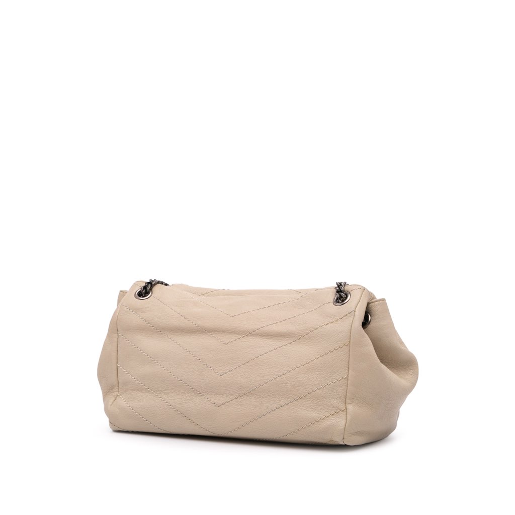 Saint Laurent Small Chevron Lambskin Monogram Nolita Shoulder Bag - 2