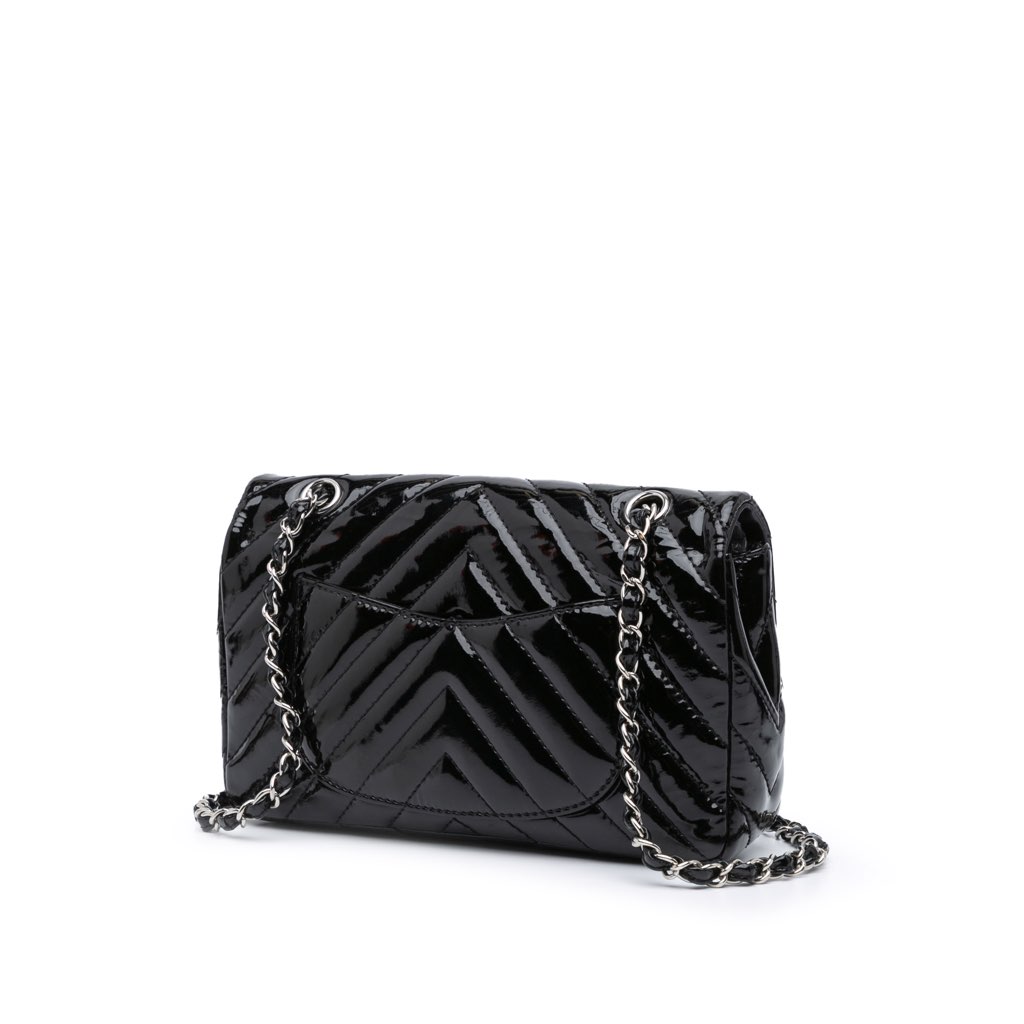 Chanel Medium Classic Chevron Patent Double Flap - 2