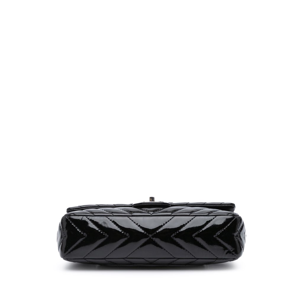 Chanel Medium Classic Chevron Patent Double Flap - 3