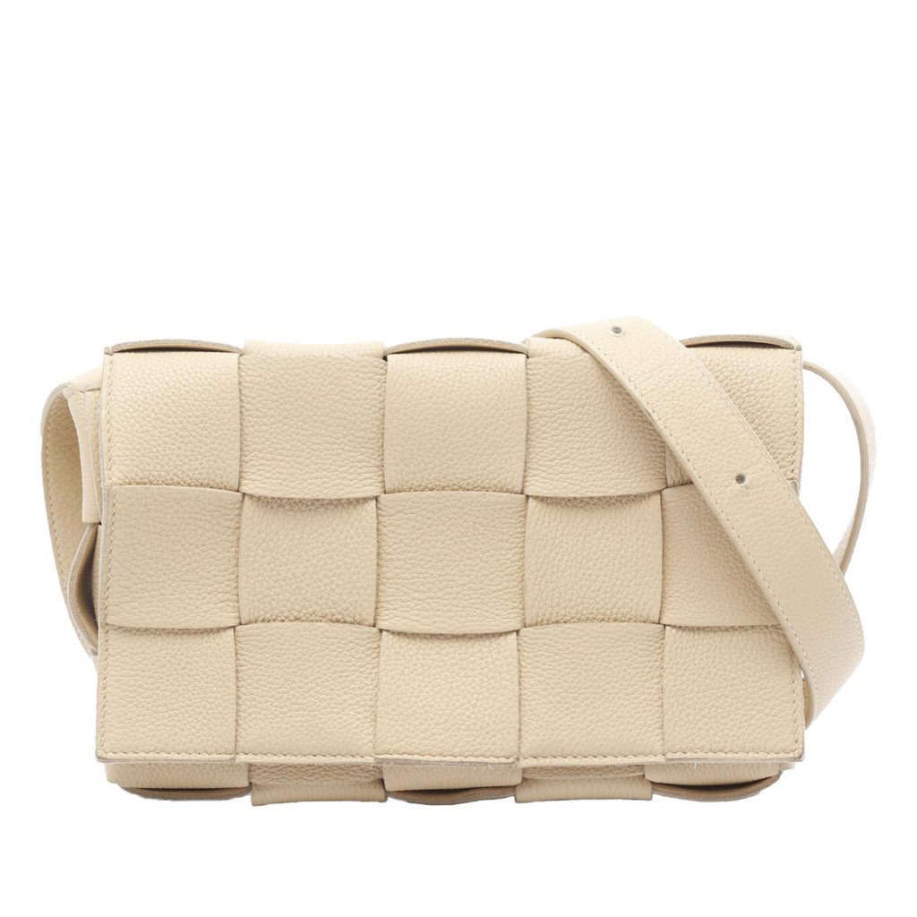 Bottega Veneta Grained Calfskin Intrecciato Cassette Crossbody
