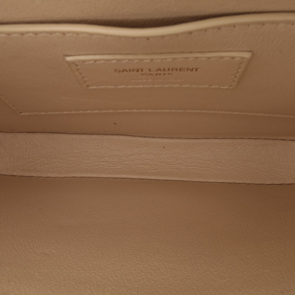 Saint Laurent Small Quilted Suede Solferino Satchel In Box - 4