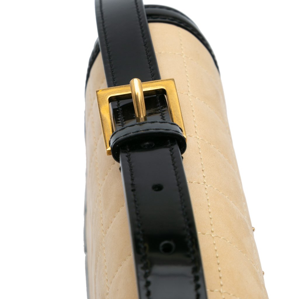 Saint Laurent Small Quilted Suede Solferino Satchel In Box - Image 11