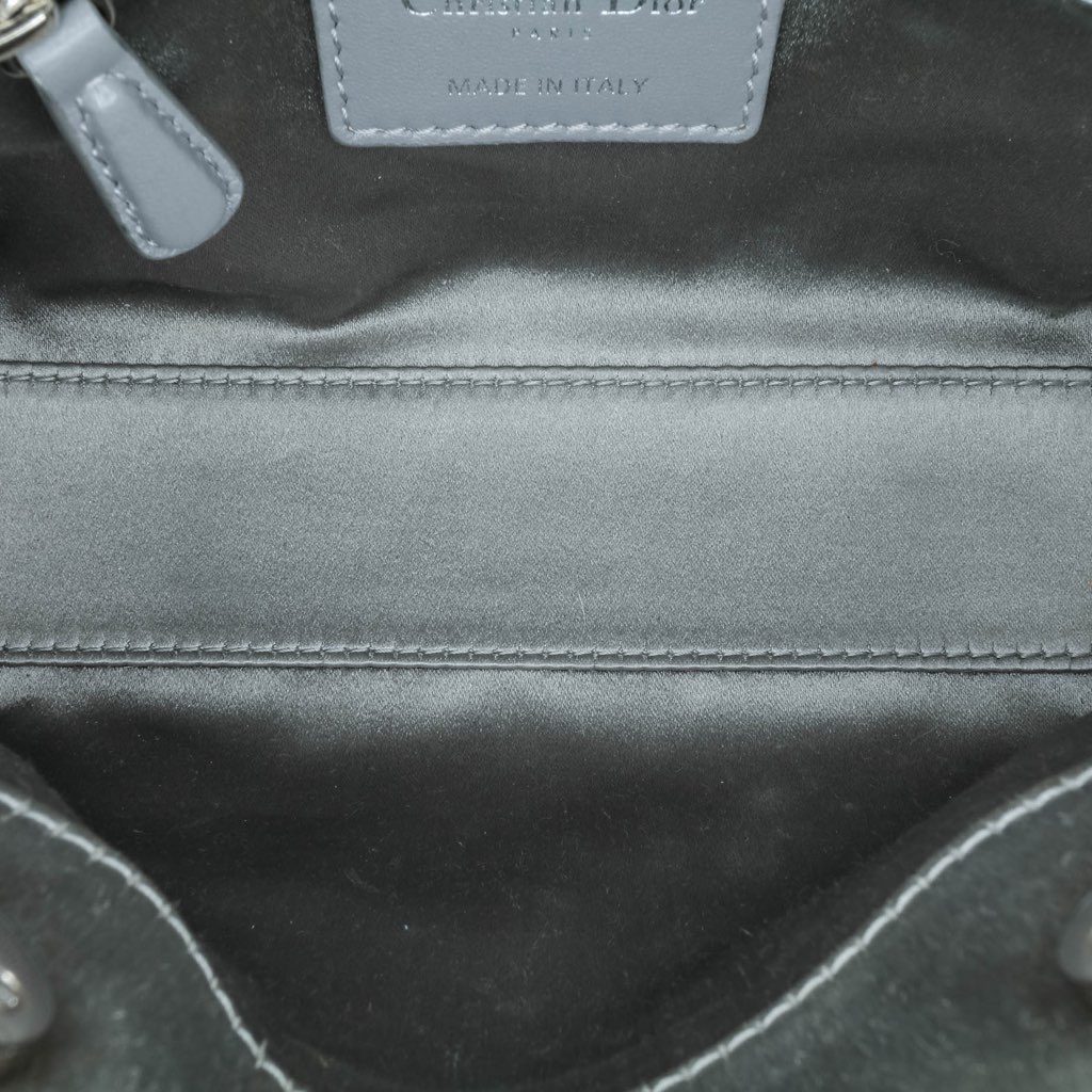 Dior Mini Satin Cannage Strass Crystal Embellished Lady Dior - 4