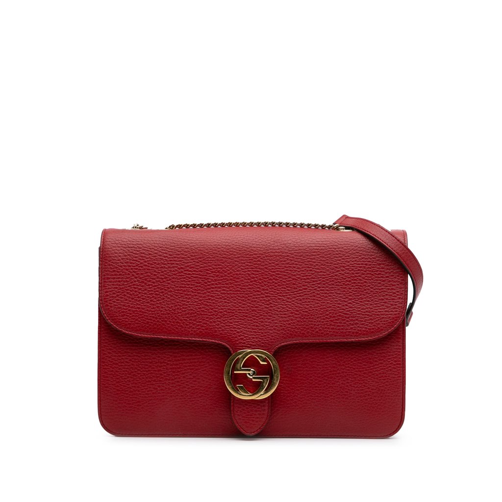 Gucci Medium Dollar Calfskin Interlocking G Crossbody