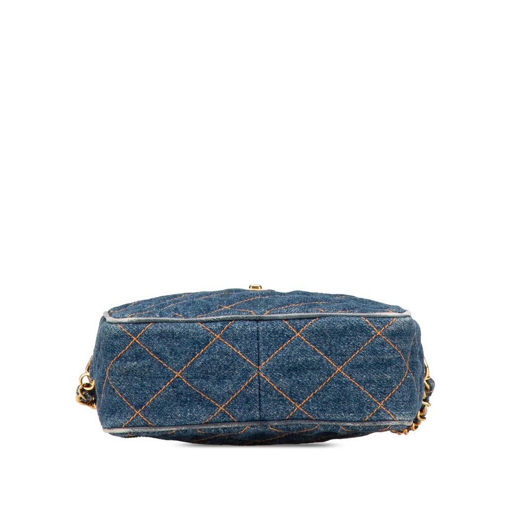 Chanel CC Quilted Denim Turnlock Camera Bag - 3