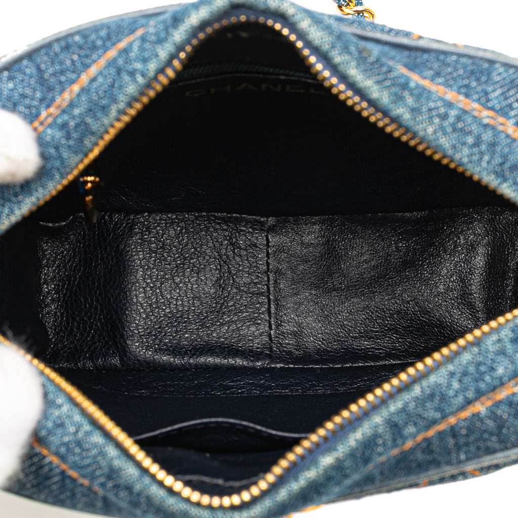 Chanel CC Quilted Denim Turnlock Camera Bag - 4
