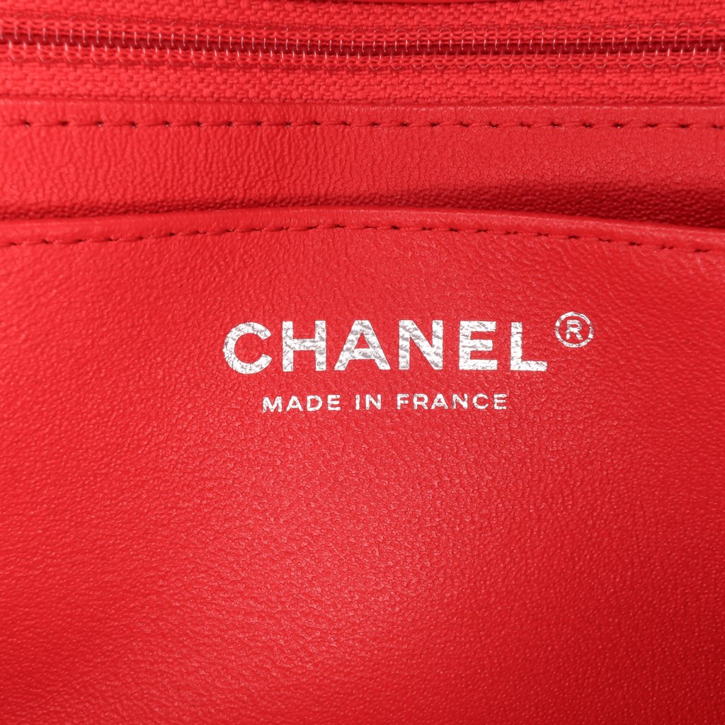 Chanel Mini Rectangular Bicolor Patent Single Flap - Side view