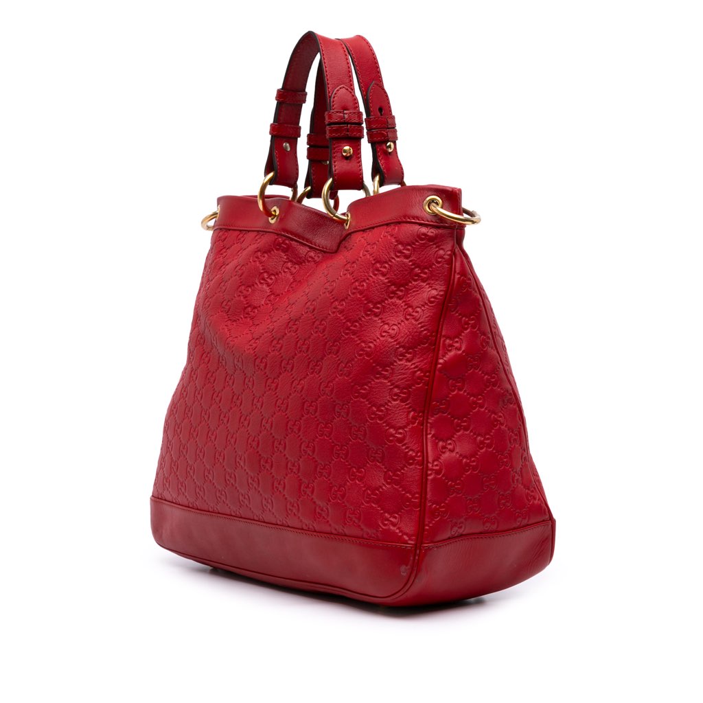 Gucci Medium Guccissima Valentine Top Handle Bag - Back view