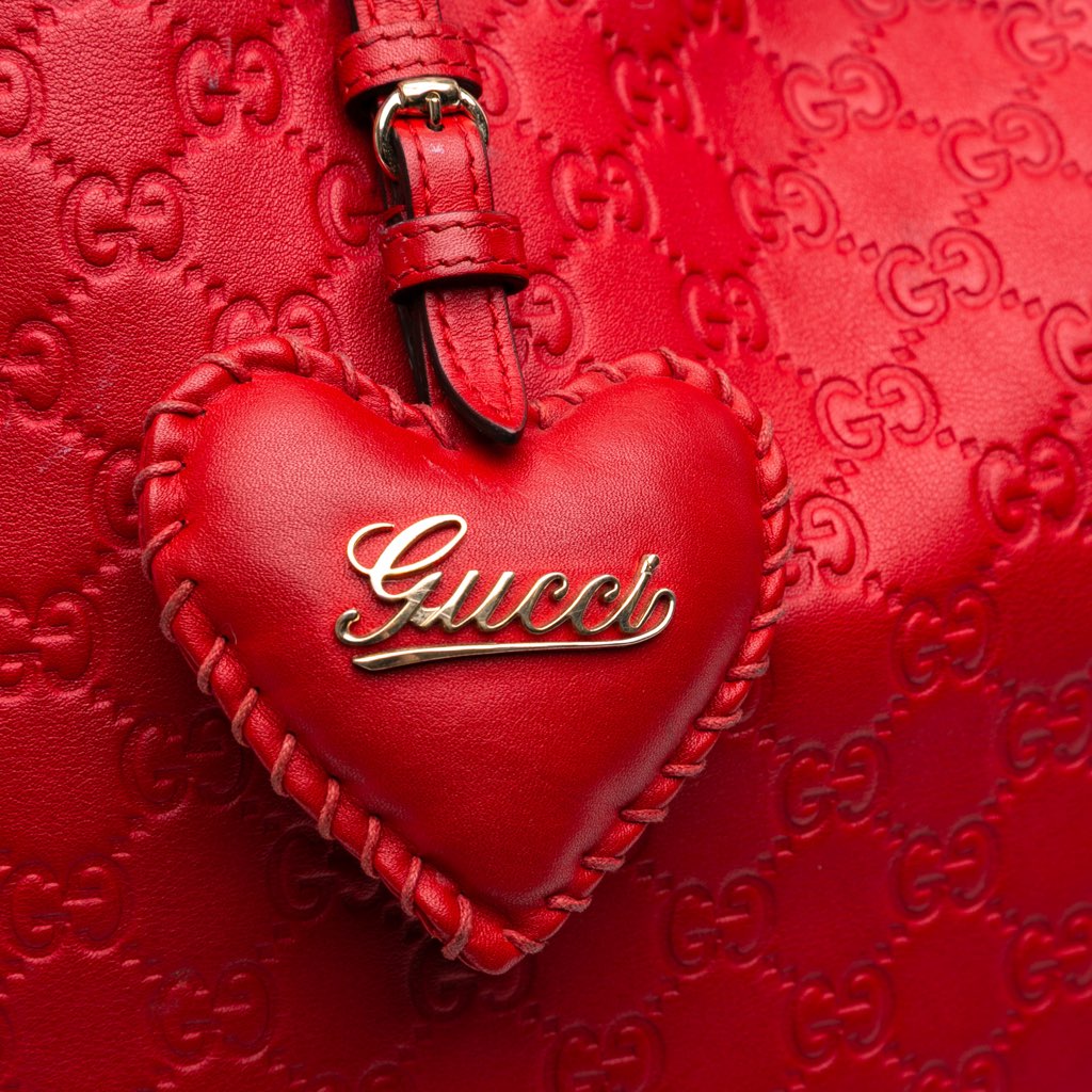 Gucci Medium Guccissima Valentine Top Handle Bag - Image 10