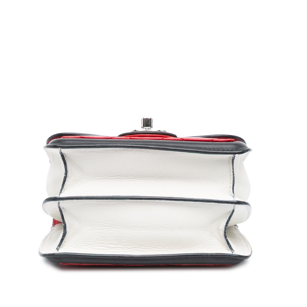 Chanel Mini Square Lambskin Graphic Flap Crossbody - 3