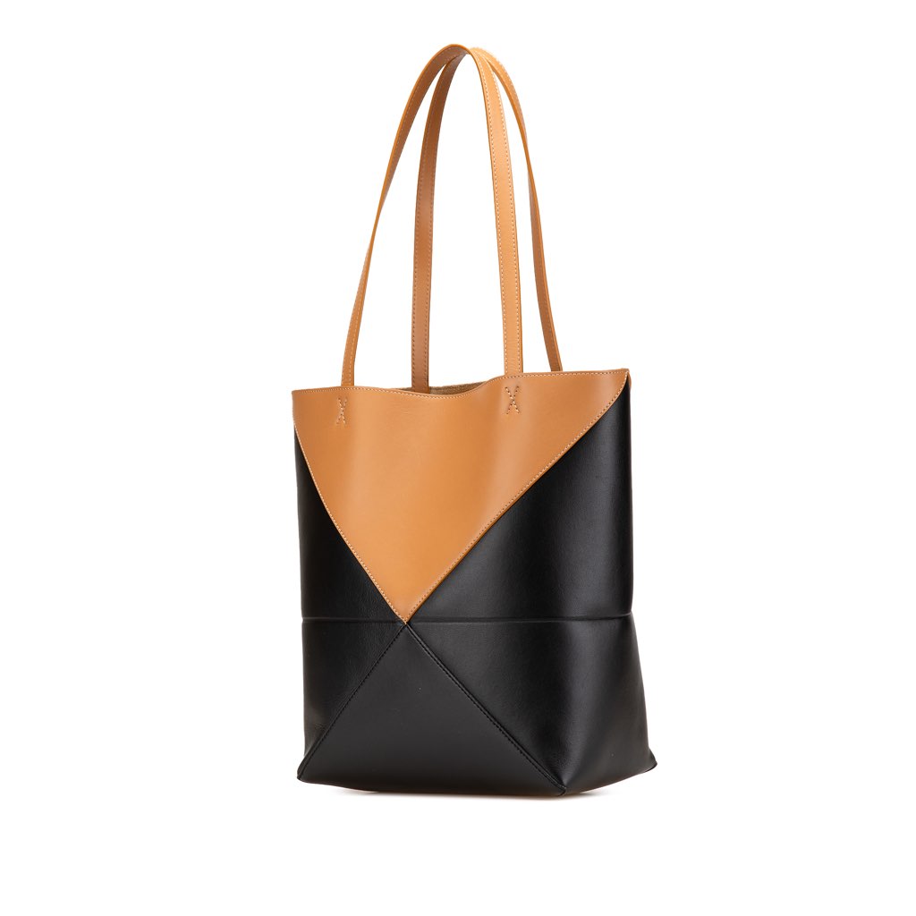 Loewe Medium Bicolor Calfskin Puzzle Fold Tote - 2