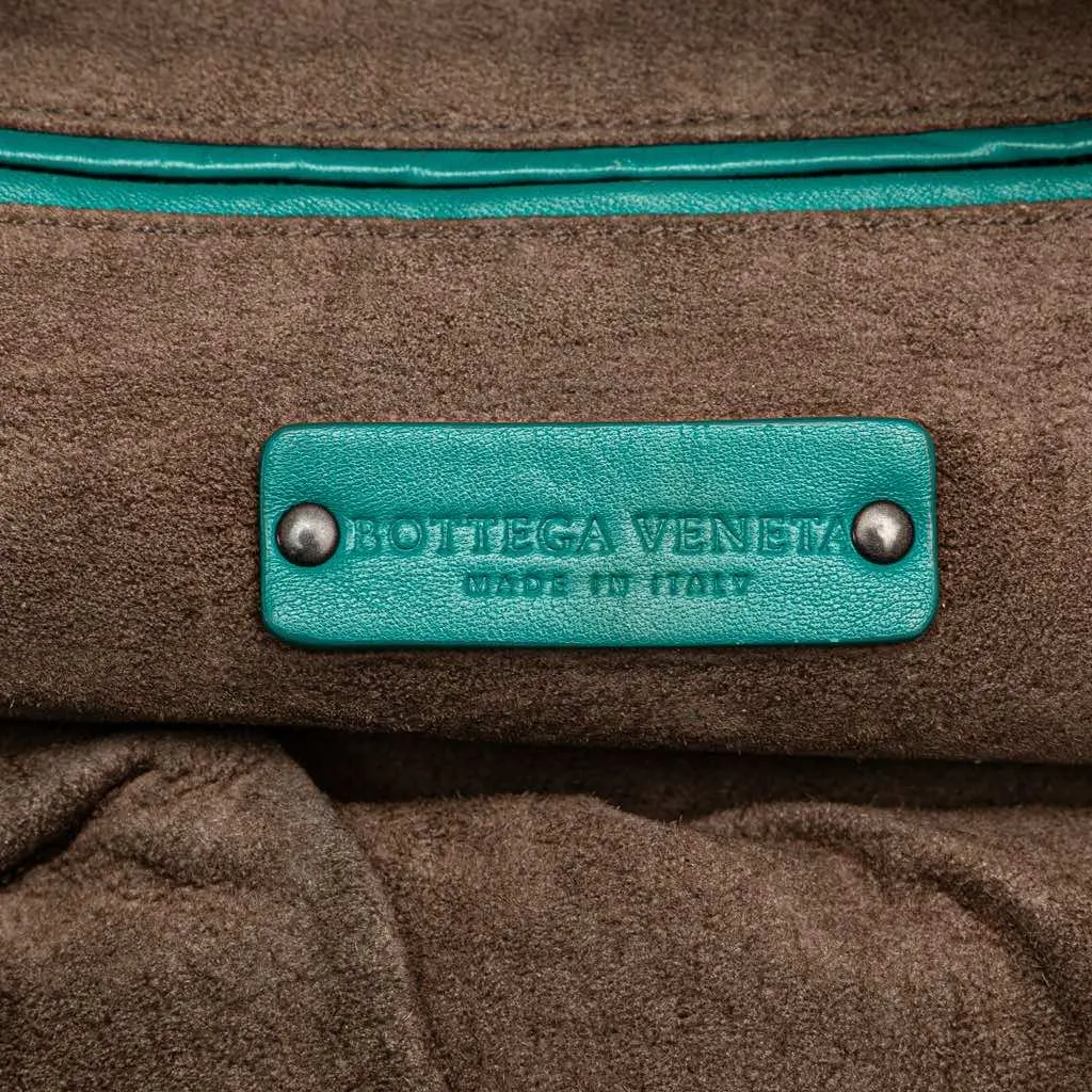 Bottega Veneta Nappa Intrecciato Cube Shoulder Bag Blue Leather Good - Box View