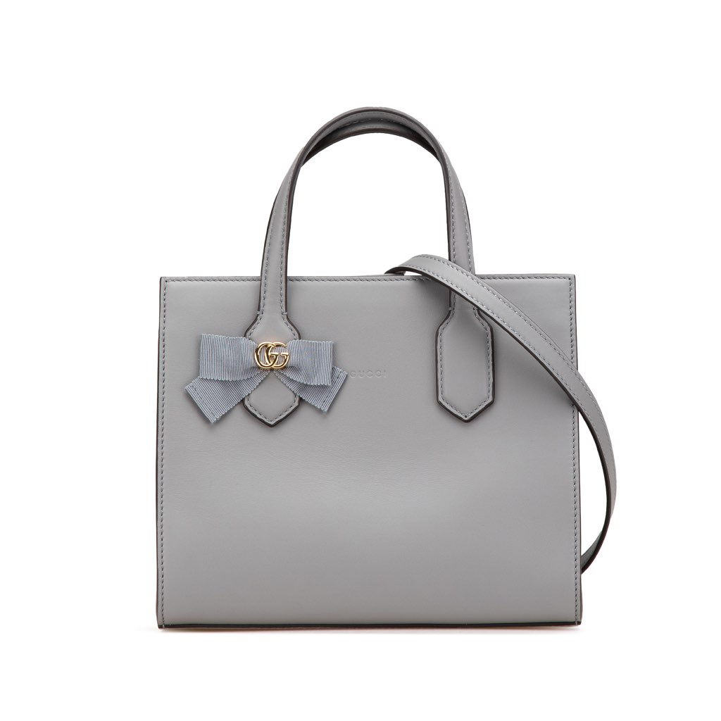 Gucci Leather GG Ribbon Satchel