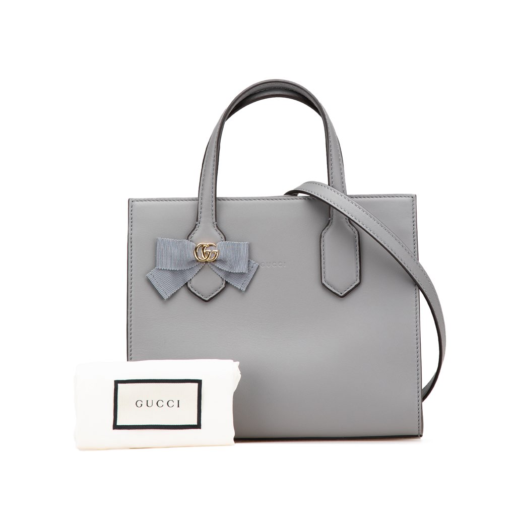 Gucci Leather GG Ribbon Satchel - Image 14