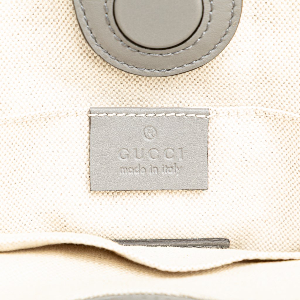 Gucci Leather GG Ribbon Satchel - Side view