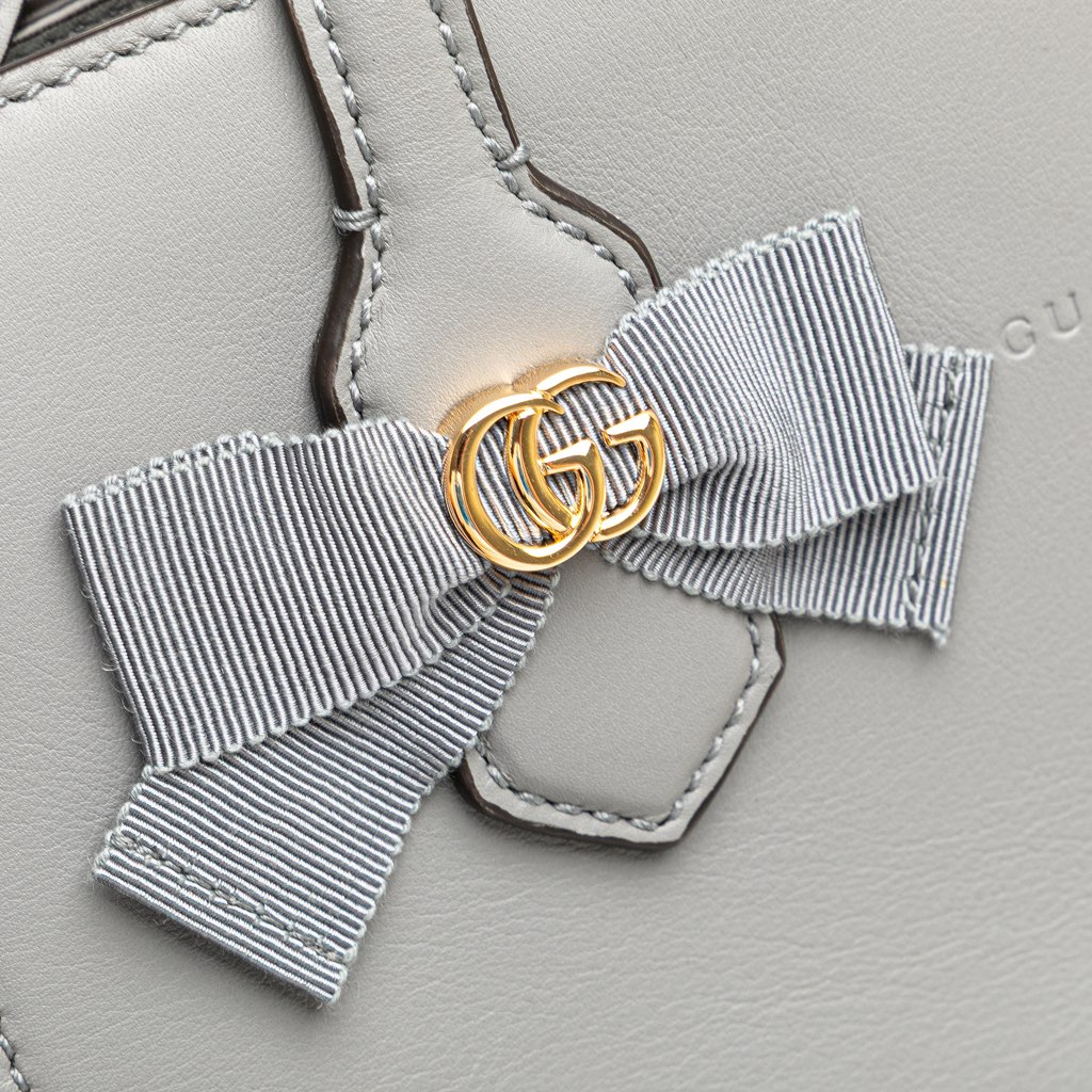 Gucci Leather GG Ribbon Satchel - Image 11