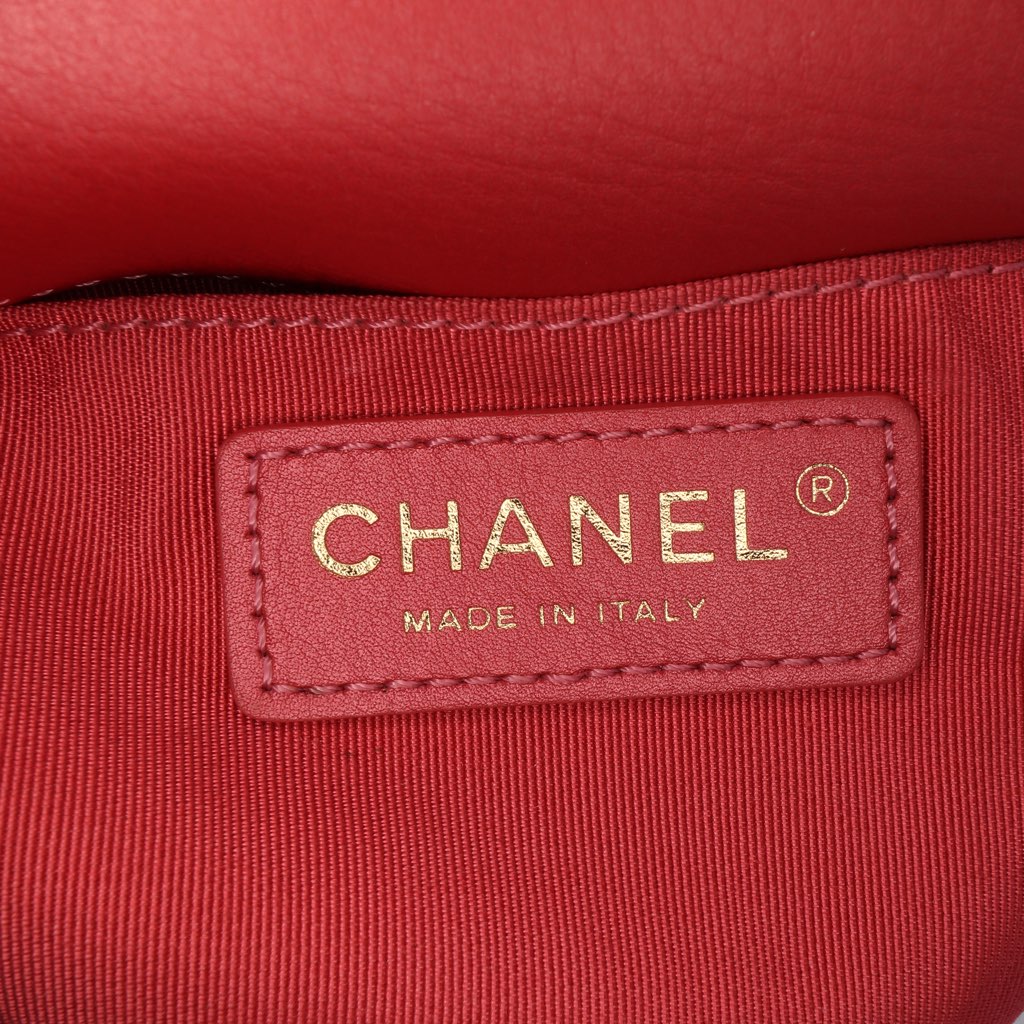 Chanel Quilted Metallic Calfskin Top Handle Flap - Side view