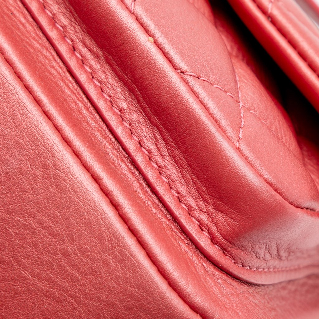 Chanel Quilted Metallic Calfskin Top Handle Flap - Image 10