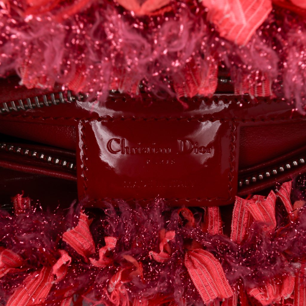 Dior Medium Tweed Fringe Rhinestone Lady Dior - 5