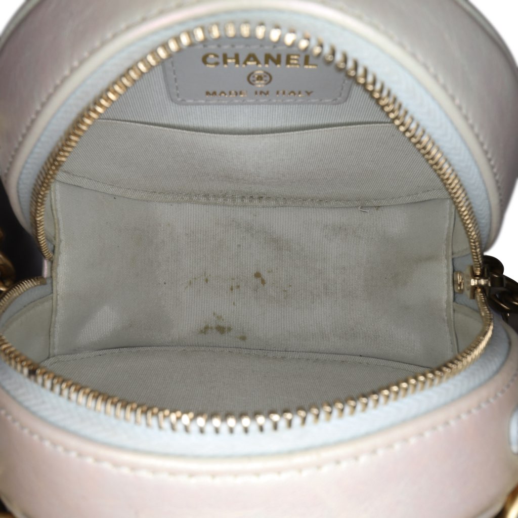 Chanel Iridescent Lambskin 19 Round Clutch with Chain - 4