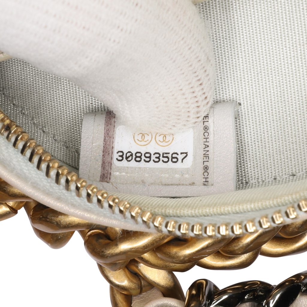 Chanel Iridescent Lambskin 19 Round Clutch with Chain - 5