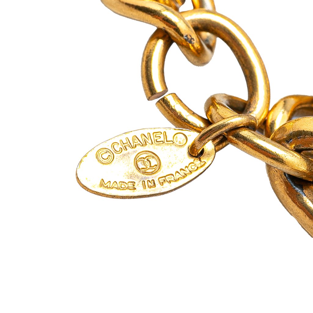 Chanel Gold Plated 31 Rue Cambon Dog Tag Pendant Necklace - 2