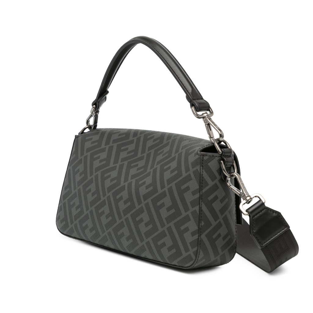 Fendi Zucca Coated Canvas And Calfskin Baguette Satchel - 2