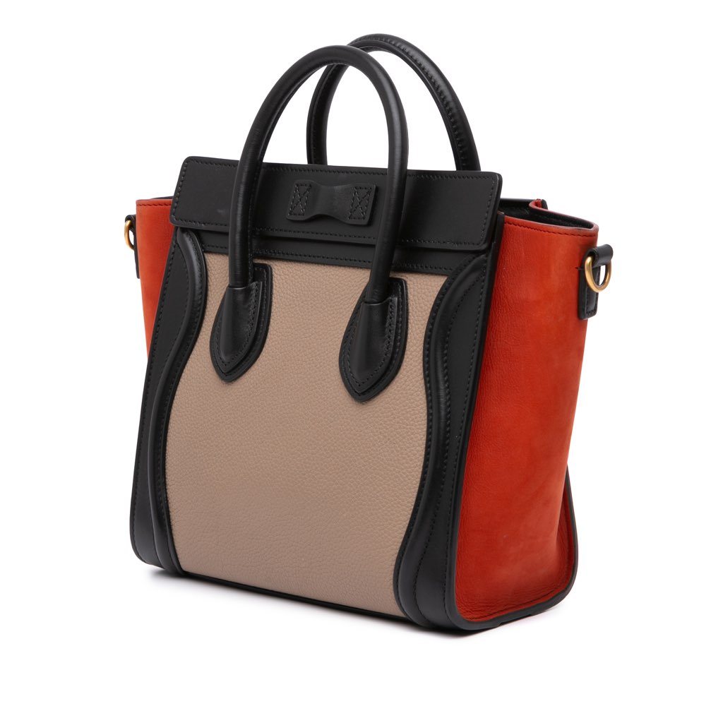Celine Nano Tricolor Leather Luggage Tote - 2