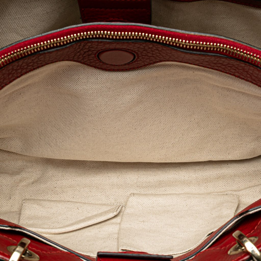 Gucci Medium Calfskin Bamboo Shopper Satchel - 4