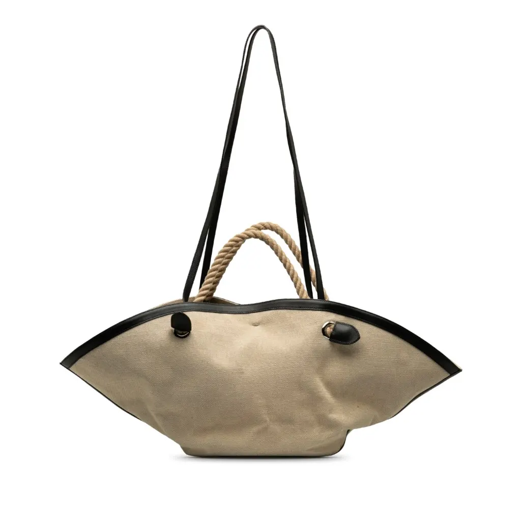 Jil Sander Canvas Sombrero Satchel Brown Canvas Very good - Inside View