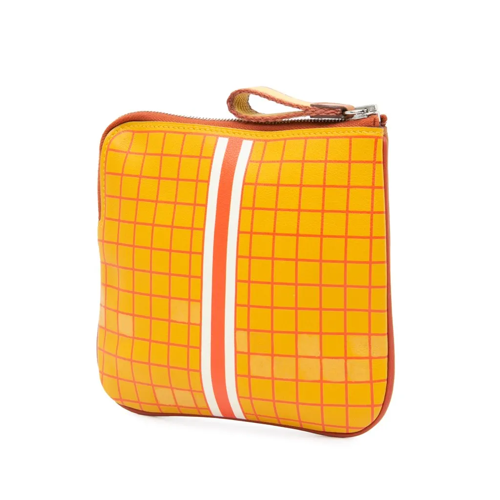 Hermès Swift Couverture Nouvelle Carre Pocket Pouch Brown Leather Good - Back View