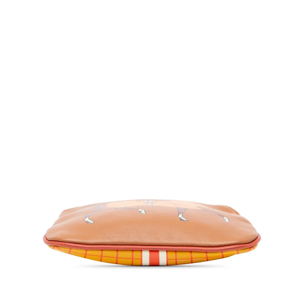 Hermès Swift Couverture Nouvelle Carre Pocket Pouch Brown Leather Good - Inside View