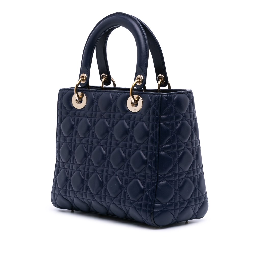 Dior Medium Lambskin Cannage Lady Dior - 2