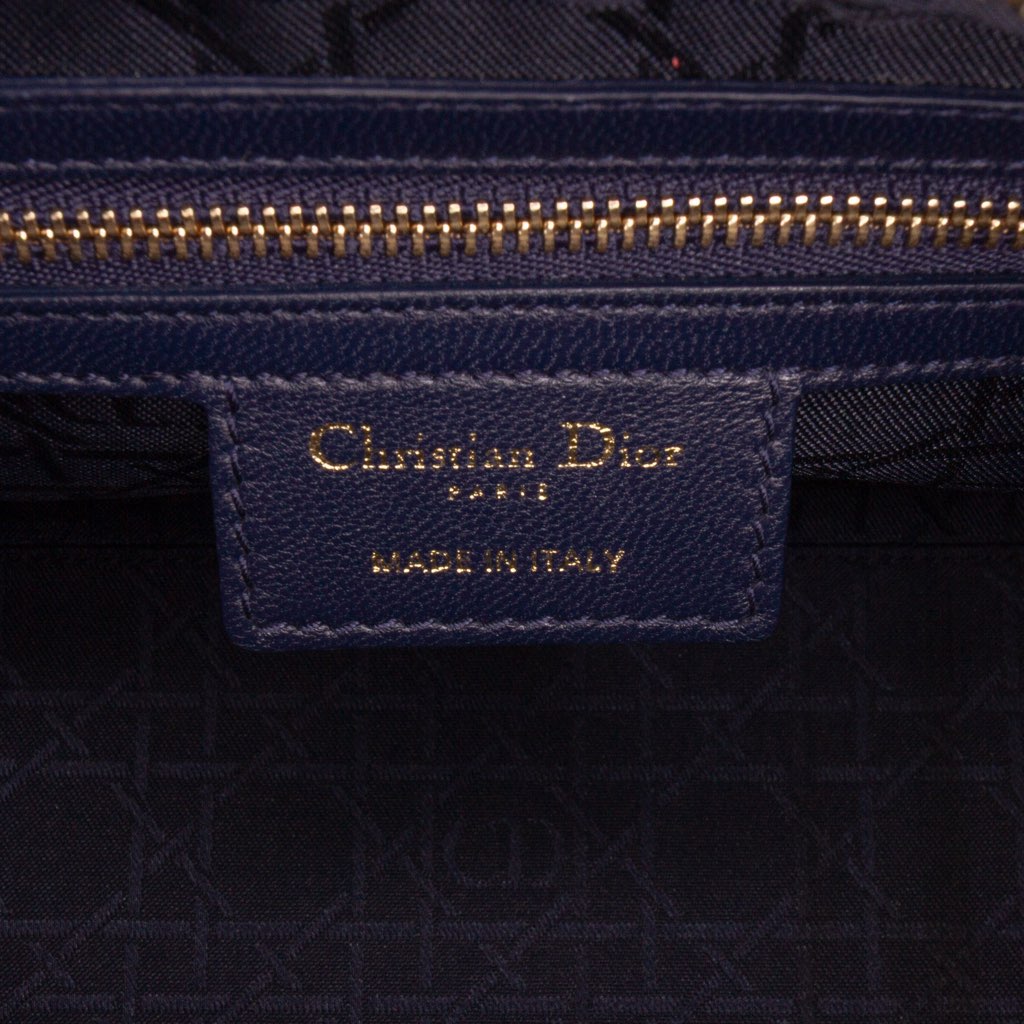 Dior Medium Lambskin Cannage Lady Dior - 5