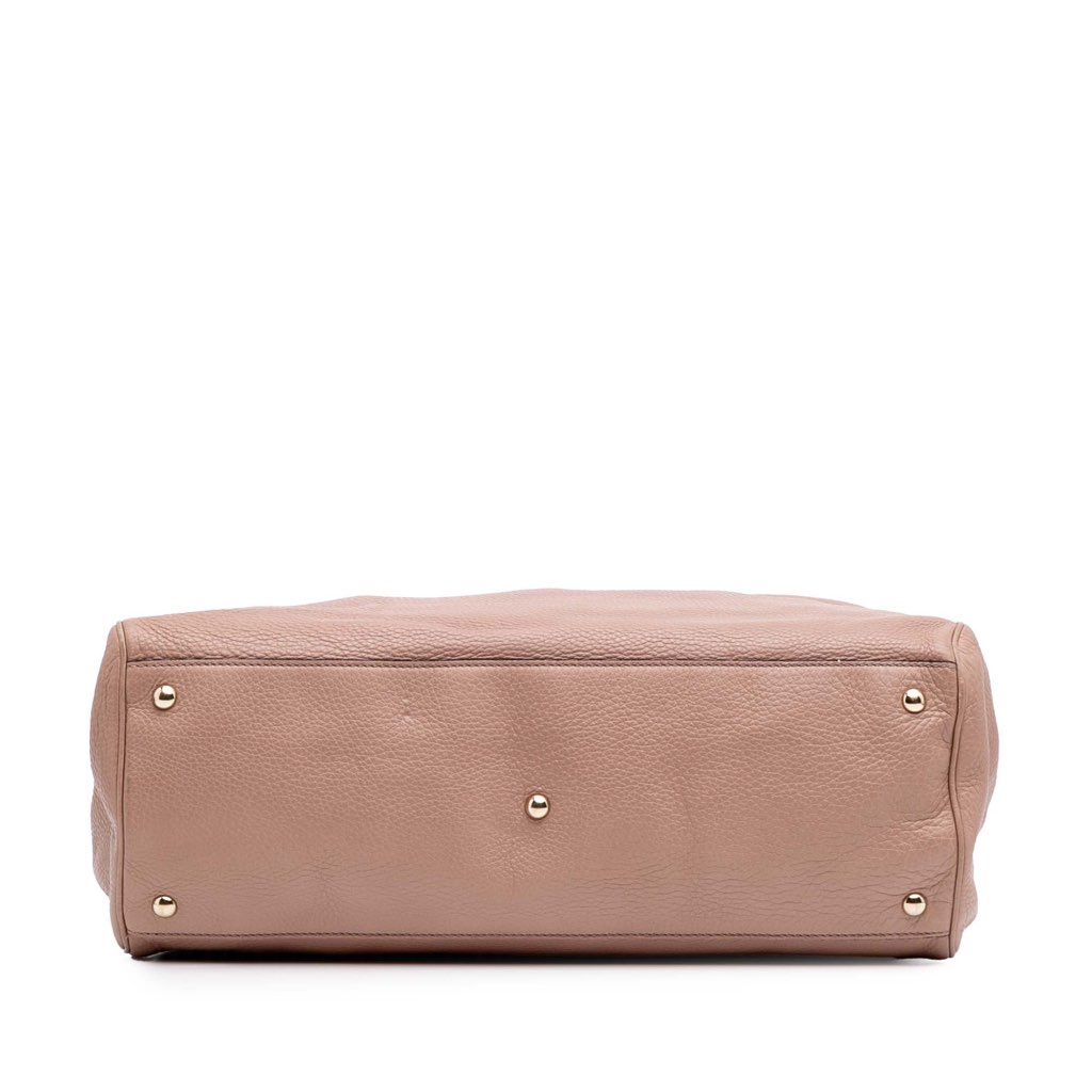 Gucci Large Calfskin Bamboo Shopper Satchel - 3