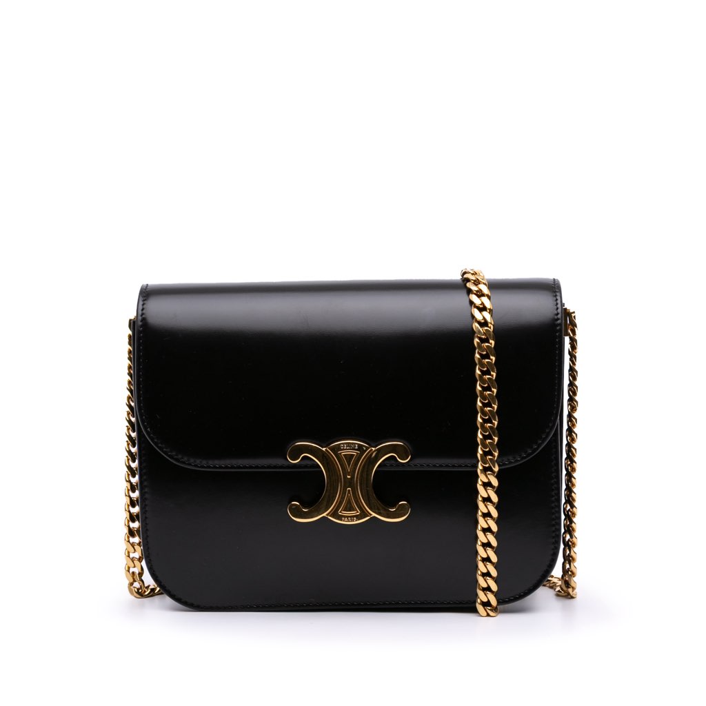 Celine Shiny Calfskin College Triomphe