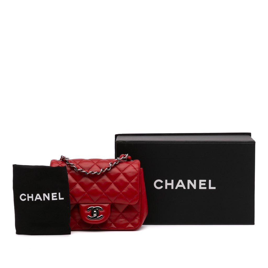 Chanel Mini Square Classic Lambskin Single Flap - Image 12