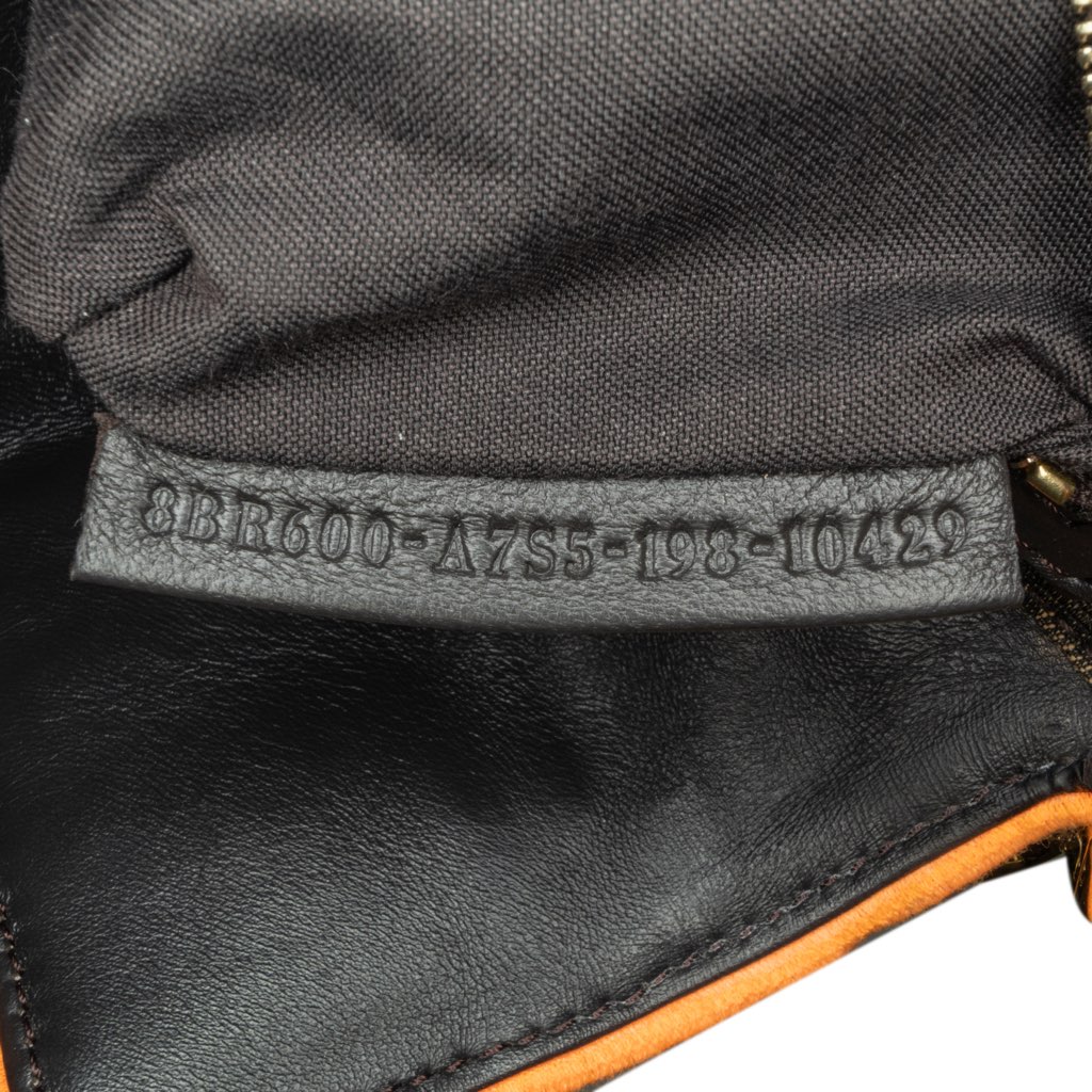 Fendi Zucca Embroidered Canvas Baguette Satchel - Detail 1