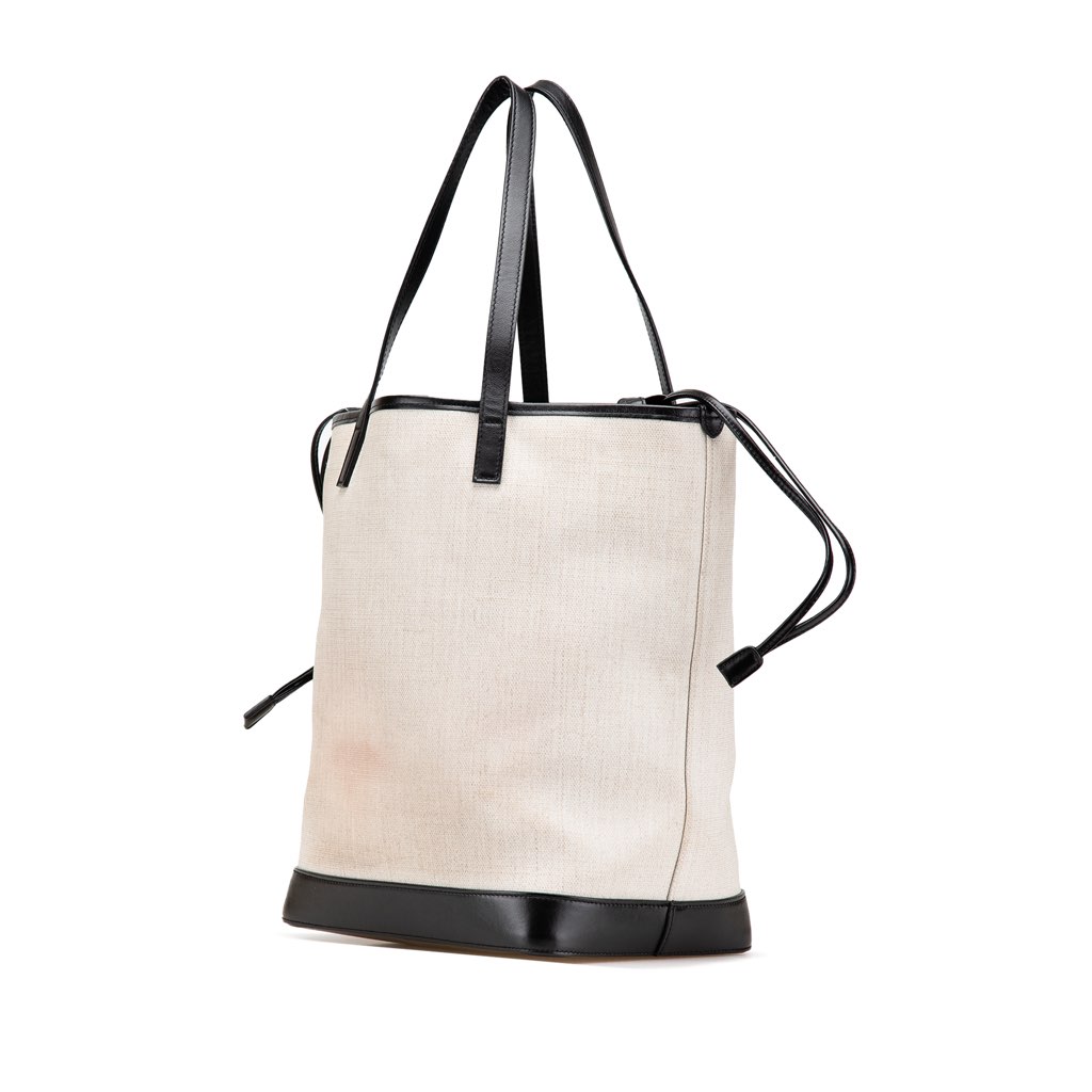 Saint Laurent Canvas Teddy Drawstring Shopping Tote - 2