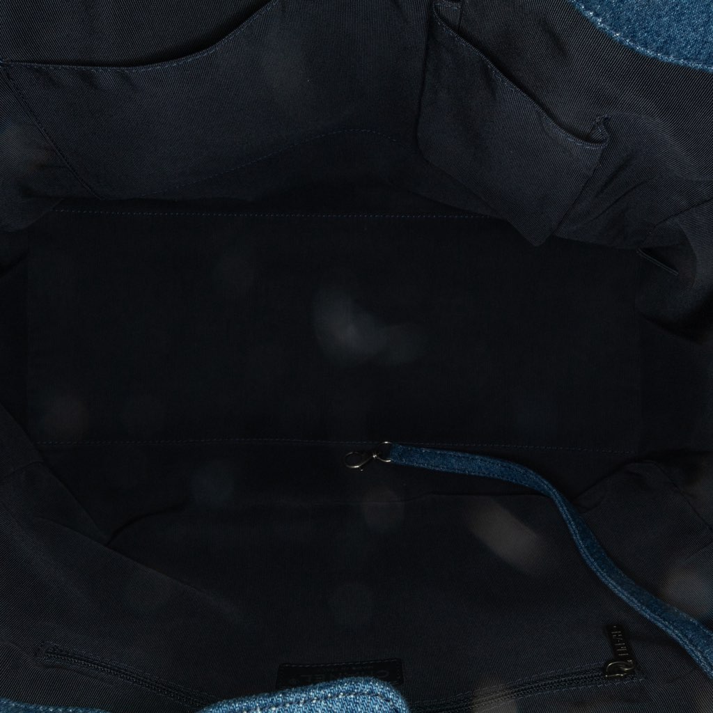 Chanel Large Fringed Denim Shopping Tote - 4