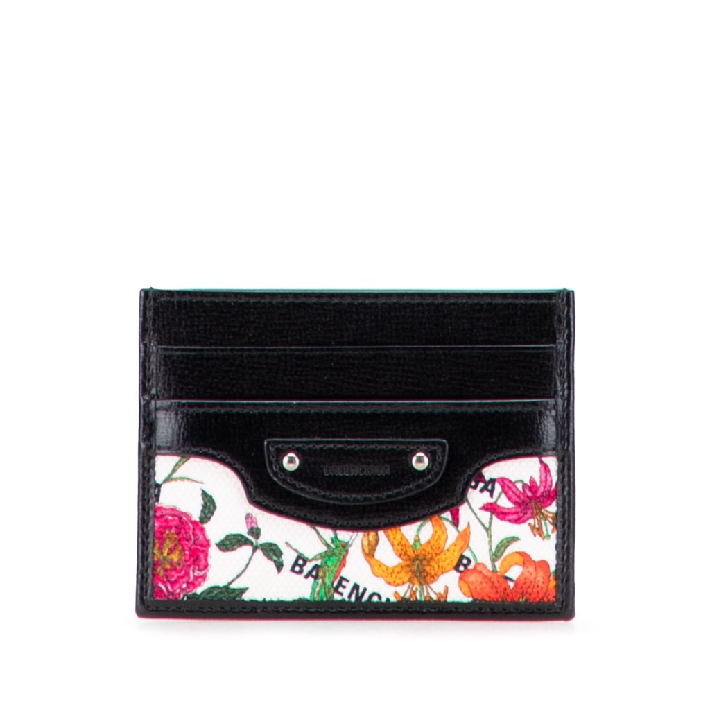 Gucci Balenciaga The Hacker Project Flora Calfskin and Canvas Neo Classic Card Case
