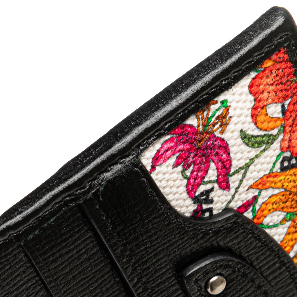 Gucci Balenciaga The Hacker Project Flora Calfskin and Canvas Neo Classic Card Case - Detail 2