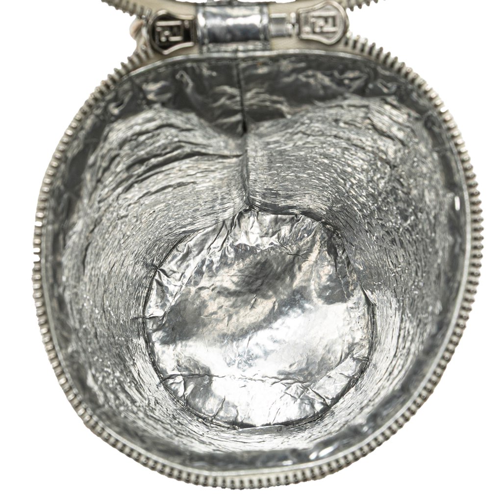 Fendi Zucca Leather and Straw Bottle Holder Sling Bag - 4