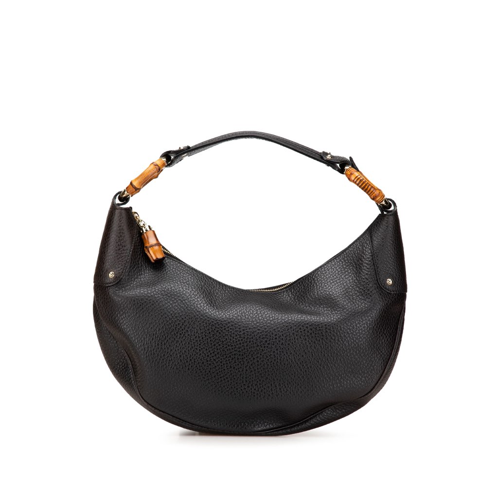 Gucci Pebbled Calfskin Bamboo Ring Hobo