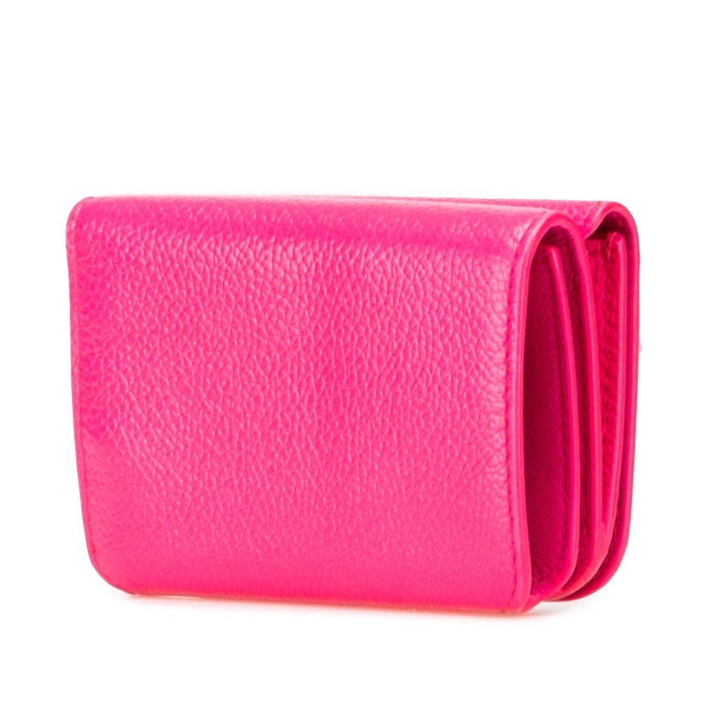 Balenciaga Mini Leather Cash Trifold Wallet - 2