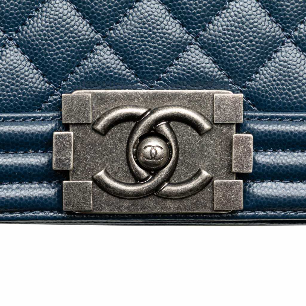 Chanel Old Medium Quilted Caviar Boy Flap - 5