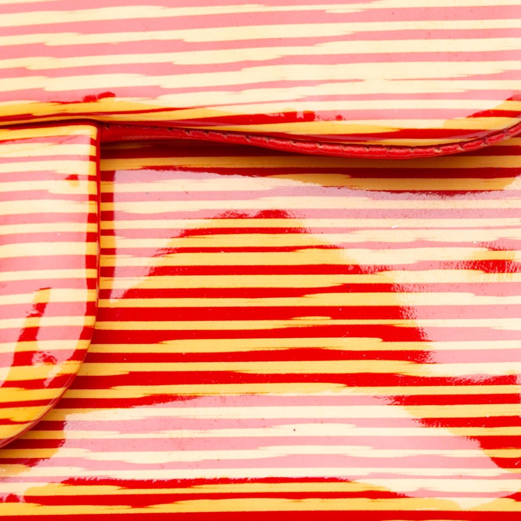 Chanel Mini Square Classic Patent Striped Single Flap - Detail 1